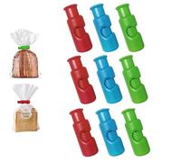 Fermagli per sacchetti, nuovi fermagli per patatine, della spesa riutilizzabili, chiusura di snack e pane (9 Pcs)