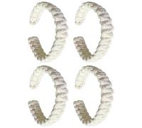 Fermagli per tende in fibra naturale, set di 4 pezzi in corda intrecciata per finestre, fermatende con fibbie, decorazioni per soggiorno in cotone e lino, per soggiorno