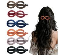 Fermagli piatti per capelli, neutri, senza pieghe, opachi, design piatto, per lavoro e styling quotidiano (mix, 6 pezzi)