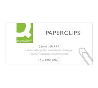 Fermagli Q-Connect filo d'acciaio nichelato 26 mm conf. da 100 - KF01307