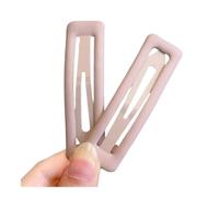 Fermagli rettangolari smerigliati per capelli, da donna, per sistemare i capelli rotti, alla moda, accessori per capelli, accessori per lo styling dei capelli (rosa chiaro, 2 pezzi)