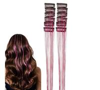 Fermagli Tinsel per Capelli 12 Pezzi Di Tinsel Da 50 Centimetri Splendenti | Estensioni Capelli Brillanti Adatti a Festa Cosplay Festival Compleanno Vacanza Quotidiano Raduno Costume Celebrazione