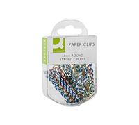 Fermagli zebra Q-Connect a strisce assortiti 50 mm conf. da 30 - KF02027