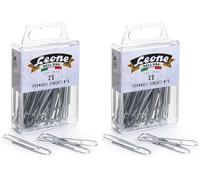 Fermagli Zincati Leone Dell'Era - Scatola appendibile, 25 pezzi, mm 1,10 x 49 (Confezione da 2)