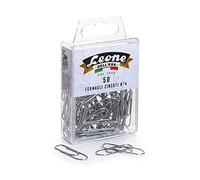 50 Fermagli Zincati Leone Dell'Era N°4 - mm. 32 - Scatola appendibile - Made in Italy