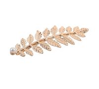 Fermaglio a Becco D’oro a Forma di Fogliolina e Perla per Chioma | Cerimonia e Feste, Finitura Elegante Dettaglio Ornamentale, Adatto a Donne e Ragazze