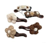 Fermaglio a becco d'anatra con fiore di lana, essenziale per la tua collezione di accessori per capelli (01)