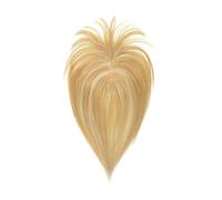 Fermaglio a clip con frangia per donne, capelli naturali Remy, base in seta, riga al centro, capelli diradati estensioni dei capelli (12inch,Dark Blonde Highlighted)