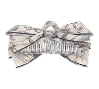 Fermaglio a Fiocco per Chioma Donna, Grande, Lega di Zinco e Stoffa | Stile Bosco Elegante e Sognante, per Chignon, Chioma Sottili, Uso Rapido in Ufficio e Uscite Casual