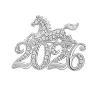 Fermaglio a Forma di Cavallo - Decorazioni alla con Strass per l'Anno del Cavallo,Spille A Forma Di Animale Per Il 2026 - per Donne e Uomini, per Maglione, Scialle, Borsa, Zaino, Sciarpa, Abito, Vesti