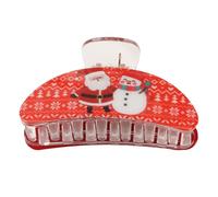 Fermaglio a forma di pupazzo di neve, con forte tenuta, per vari tipi di capelli, per feste, uso quotidiano, decorazione per capelli