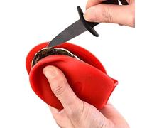 Fermaglio a mano in silicone per ostriche, sicuro per molluschi, morsetto per sgusciare ostriche, strumenti per frutti di mare per cucina, campeggio, picnic