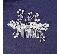 Fermaglio a pettine per capelli con strass per donne accessori per capelli da sposa gioielli argento