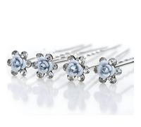 Fermaglio Blue Crystal Flower