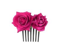 Fermaglio Capelli A Forma Rosa 2 fermagli for capelli a forma di rosa in flanella doppia for donne e ragazze, fascia for a forcella, pettine a fiore(Color5)