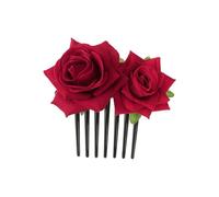 Fermaglio Capelli A Forma Rosa 2 fermagli for capelli a forma di rosa in flanella doppia for donne e ragazze, fascia for a forcella, pettine a fiore(Color6)