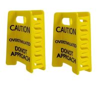 Fermaglio Capelli Caution Overstimulated, 2 Pezzi Fermagli Antiscivolo Capelli Simbolo Overstimulated, Fermagli Capellis Overstimulateds Do Not Approach, Fermaglio Capellis Caution Overstimulateds