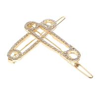 Fermaglio Chioma a Forma di Spilla, Lega Oro, 2 Pezzi | Stile Classico, Leggero e Portatile, Tenuta Salda, per Decorazioni e Idee Regalo