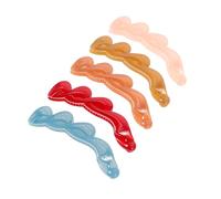 Fermaglio Chioma Banana 5 Pezzi in Acrilico Grande Donna | Design Semplice e Stiloso, Tenuta Salda per Acconciature Rapide, Uso Quotidiano e Spiaggia Colore Casuale
