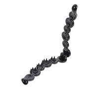 Fermaglio Chioma Banana Grande Denti Nero in Acrilico