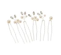 Fermaglio Chioma Sposa Pietre Lucenti, 6 Pezzi, Lega di Zinco Argento | Accessori Sposa Chioma Brillanti, Forcine Chioma Matrimonio, Design Raffinato Pietra Artificiale