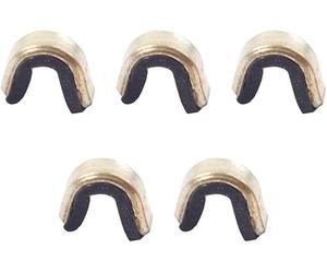Fermaglio composto per arco a freccia, realizzato in ottone con anello interno in nylon antiscivolo per mantenere la posizione della nock e l'affidabilità della corda dell'arco (nero) pratico e
