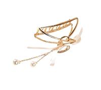 Fermaglio Con Nappa Di Perle Affrettato Opaco Perlati Incantesimi Arco Elegante Perline Fiocchi Per Per Ragazze Da Sposa Golden Materiale in Lega Beaupretty