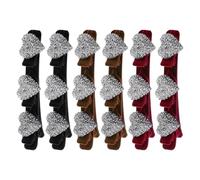 Fermaglio - Cuore Floccato per acconciatura - Set di piccole pinzette morbide e lucide, per capelli spessi e sottili, lunghi corti, sport, yoga, corsa, viaggio, sera