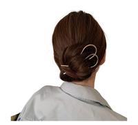 Fermaglio for capelli a forma di farfalla in metallo, for donne, con forcina for capelli, for chignon spettinato, pettini laterali, bastoncini for acconciature(Gold Silver 2pc 11cm)