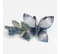 Fermaglio for capelli a molla a farfalla, accessori for capelli fatti a mano, fermaglio for capelli elegante e versatile in cristallo for la mamma(Blue)