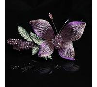 Fermaglio for capelli a molla a farfalla, accessori for capelli fatti a mano, fermaglio for capelli elegante e versatile in cristallo for la mamma(Noblepurple)