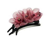 Fermaglio for capelli con fermaglio for capelli da donna, for adulti, con fermaglio a forma di fiore, for capelli a becco d'anatra, for capelli fissi della madre(Rosethree)