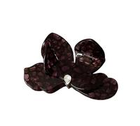 Fermaglio for capelli dallo stile squisito, alla moda e versatile, compatibile con lo squalo da donna(Wine red grid)