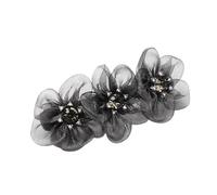 Fermaglio for capelli Fiore Fermaglio for capelli a molla Fermaglio for capelli in tessuto di cristallo Accessori for capelli Fermaglio tutto in uno(black)