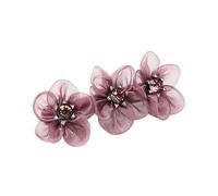 Fermaglio for capelli Fiore Fermaglio for capelli a molla Fermaglio for capelli in tessuto di cristallo Accessori for capelli Fermaglio tutto in uno(WineRed)