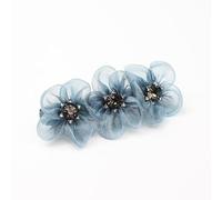 Fermaglio for capelli Fiore Fermaglio for capelli a molla Fermaglio for capelli in tessuto di cristallo Accessori for capelli Fermaglio tutto in uno(Lightblue)