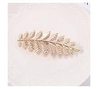 Fermaglio for capelli in foglia di metallo color oro Forcina for capelli for ragazze Fiori Pettine for capelli con strass Forcine for capelli Accessori for donna Gioielli