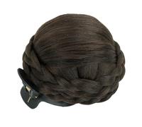 Fermaglio for capelli sintetici, chignon intrecciato, fermaglio for capelli da ballerina, scrunchies a ciambella, artiglio, copri chignon finto, chignon(D)