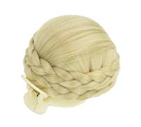 Fermaglio for capelli sintetici, chignon intrecciato, fermaglio for capelli da ballerina, scrunchies a ciambella, artiglio, copri chignon finto, chignon(E)