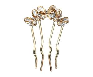 Fermaglio French Twist | Fermaglio Updo 4 Rami con Strass - a U