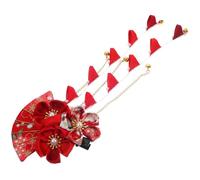 Fermaglio Giapponese Chioma Donna Rosso, per Nozze | Nappe Decorative Leggere, per Trecce e Chiome Lunghe, Stile Nipponico, per Invitate Colore Casuale Stile Casuale