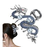 Fermaglio in metallo Drago Zodiaco 2024 Con Perline - Clip Artiglio Mezzi