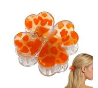 Fermaglio magnetico per capelli - forte stampa leopardata a quattro foglie, magnetico, antiscivolo, fermaglio per capelli, per vacanze, salone, casa, viaggi, matrimoni, feste, estate, tutti i giorni