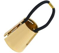 Fermaglio Metallico per Coda, Oro, 4,2x3,3x3,3cm, Donna Chic | Lega Corda Elastica, Cuff Lucido, per Chioma Medi o Folti, Uso Festa e Sport