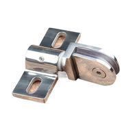 Fermaglio/morsetto/cerniera for porta in vetro del bagno, albero porta girevole, lega di zinco e acciaio inossidabile, antiruggine, accessori for doccia(Stainless steel)