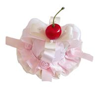 Fermaglio Per a Forma Di Cappello Compleanno, Cappelli Festa, Fermagli Per Con Torta Di Ciliegie, Graziosi Accessori Per in Pizzo Con Fiocco Lolita Per Ragazze, Bambine E