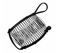 Fermaglio per capelli a banana con pettine alla moda con 20 denti (nero, taglia unica)