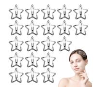 Fermaglio per capelli a di stella, in metallo, fermaglio per capelli a di stella, graziosa clip per capelli in metallo a stella, 20 piccoli fermagli per capelli a stella