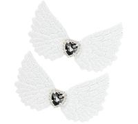 Fermaglio per capelli a forma di ala dolce forcina per coda di cavallo con cuore strass clip per capelli cuore per donne