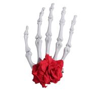 Fermaglio per capelli a forma di artiglio di fantasma con scheletro di rose, fermaglio per capelli a forma di artiglio fantasma, fermagli per capelli a forma di osso, per Halloween, stile retrò (stile